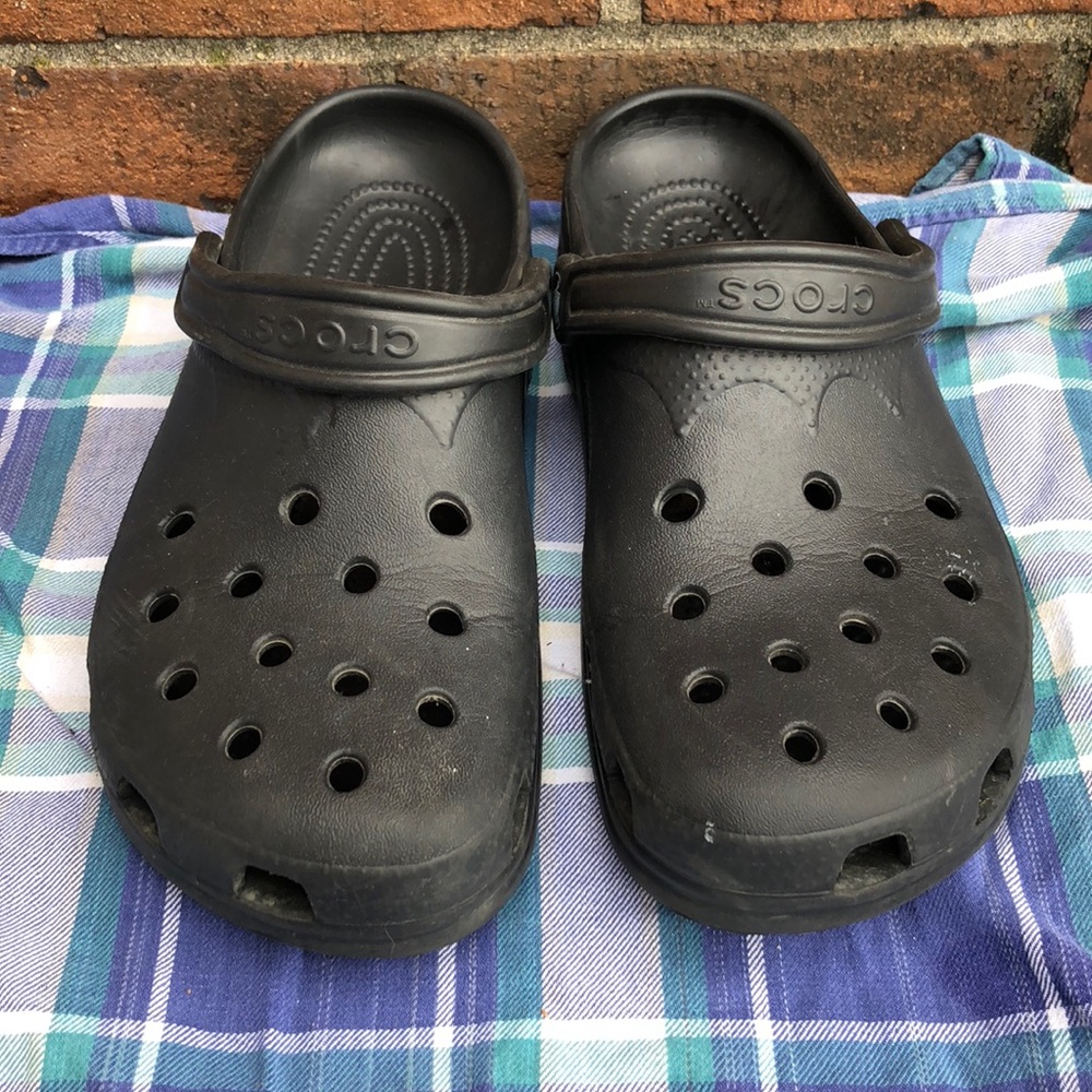 Black Crocs! Made in Canada! Great Condition!